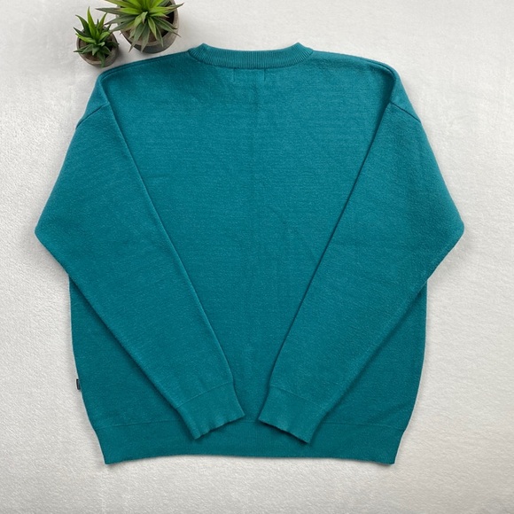 WKNDRS Wavy Chest Logo Long Sleeve Crewneck Sweater (Turquoise/Purple/White) - Picture 2 of 15